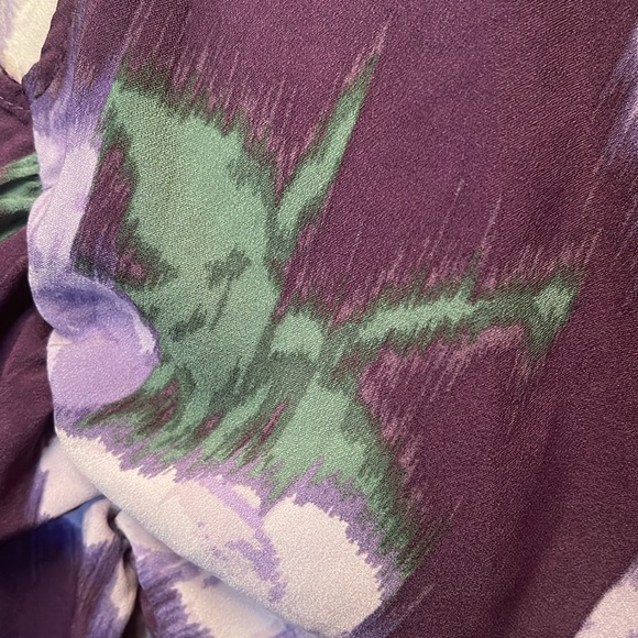 NWOT Crepe Short Sleeve Floral Midi Dress - Sz M - Picture 7 of 9